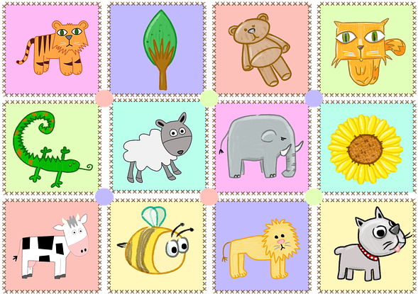 Kiddies, Puzzle, Pieces, Prints, Animal, Kids, Children - Printable Stickers For Kids (640x414)