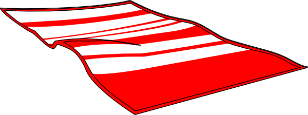 Red Beach Towel Clip Art At Clker Com Vector Clip Art - Clipart Beach Towel Transparent (600x224)