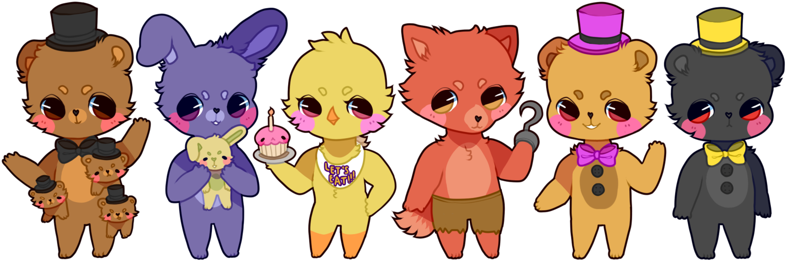 View Collection - All Fnaf Characters Cute (1546x516)