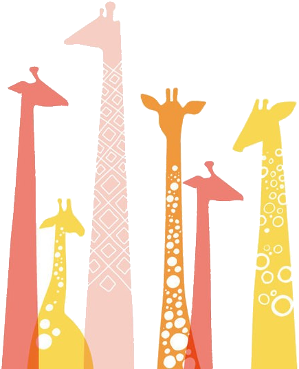 Giraffe Wall Decal Painting Mural Wallpaper - Modern Giraffe (500x626)