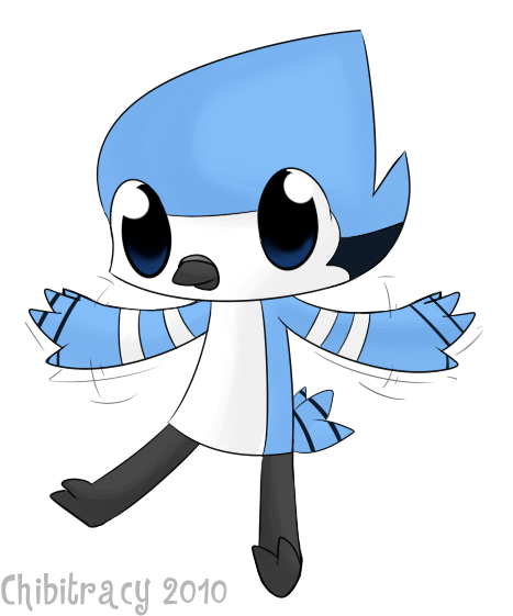 Rs Chibi Mordecai By Chibitracy On Deviantart Rh Chibitracy - Regular Show Mordecai Chibi (516x599)