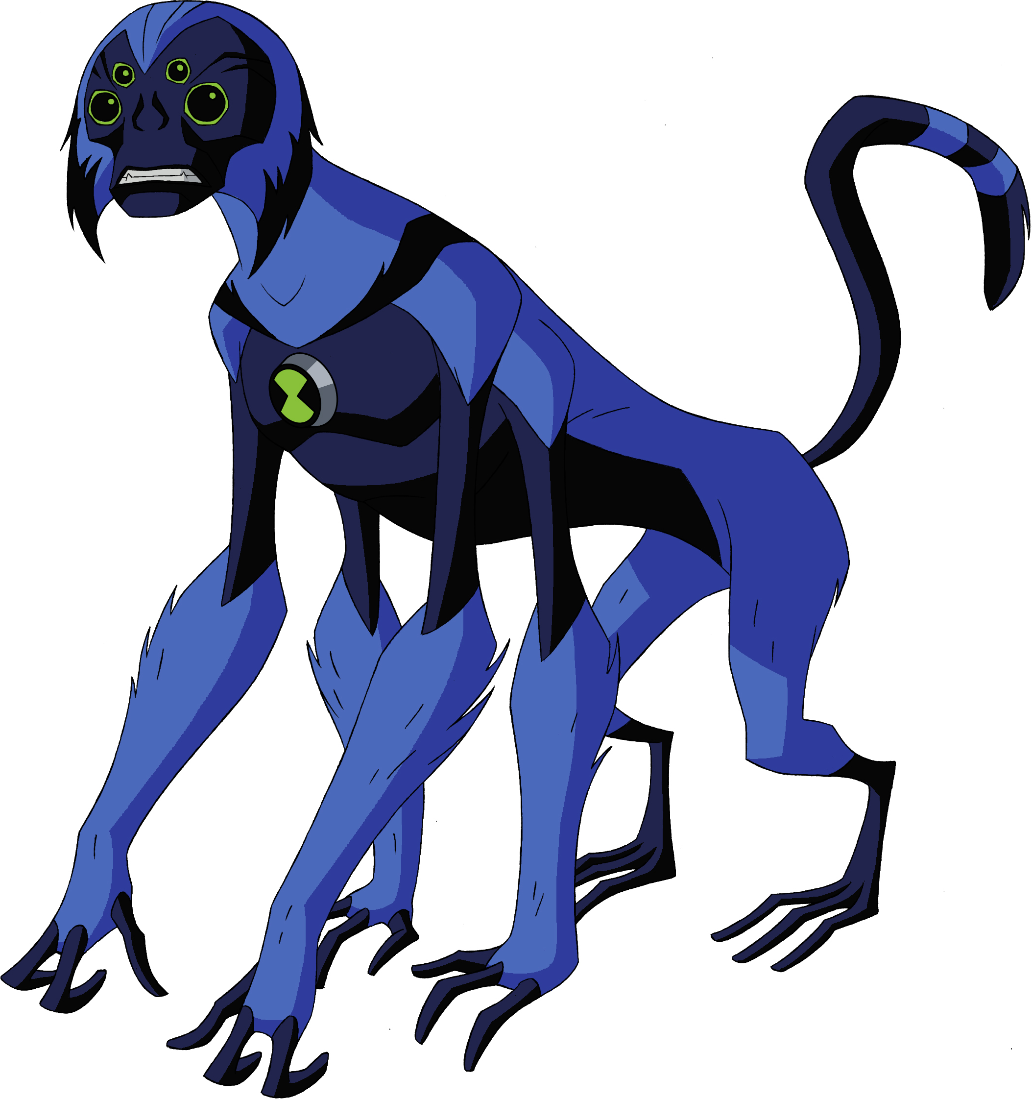Spider Monkey Clipart Mankey - Spider Monkey Ben 10 (2107x2245)