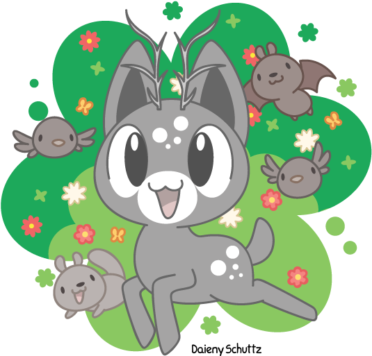 Art, Character Daieny Schuttz / Deer Friends - Cartoon (600x600)