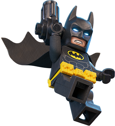 Batman Lego With Gun Clipart Png - Dk Reader Level 2: The Lego Batman Movie Rise Of The (402x439)