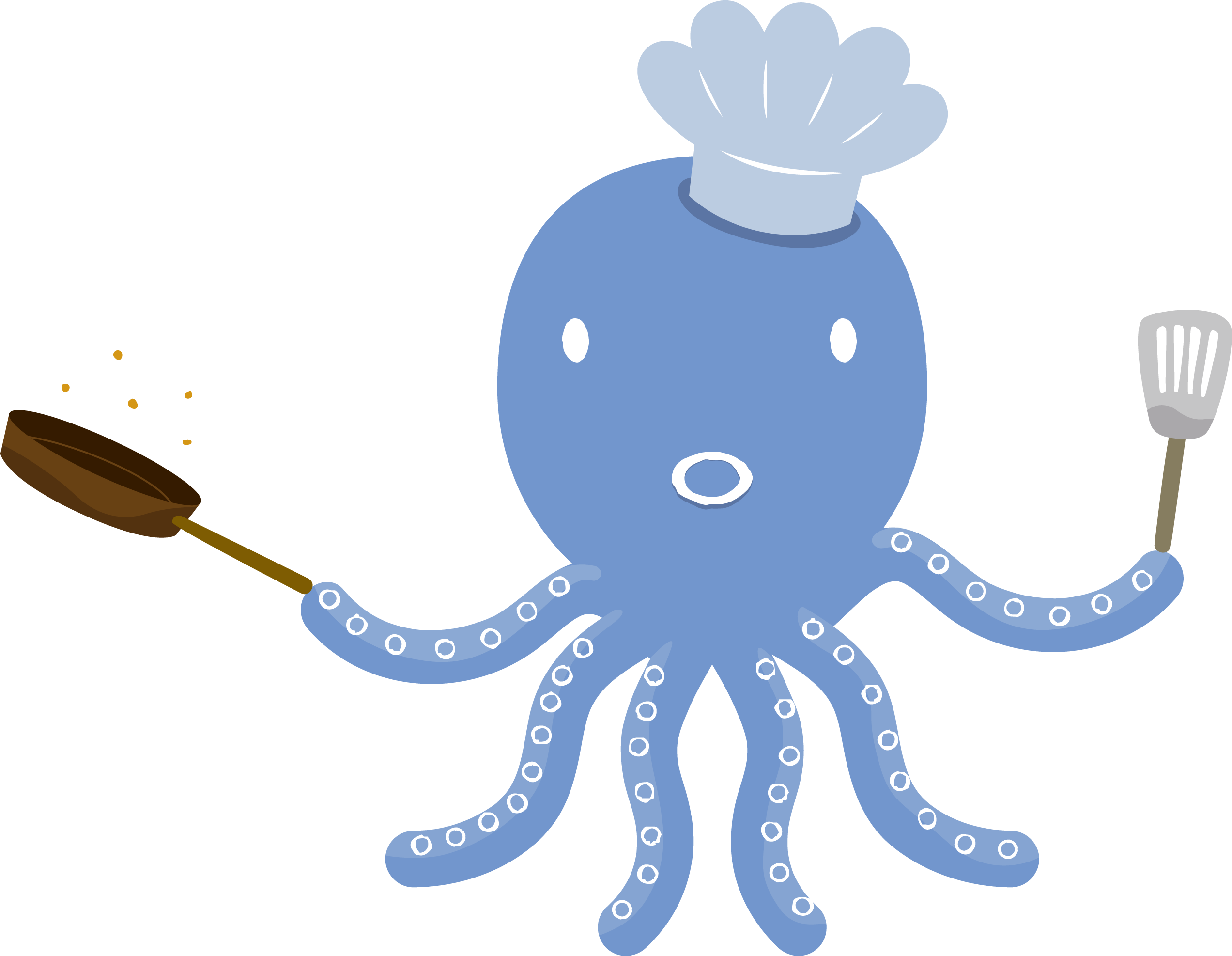 An Octopus Shef - Cooker Animal Png (3543x2362)
