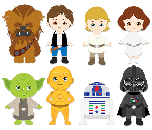 Star Wars Free Images - Baby Star Wars Characters (500x428)