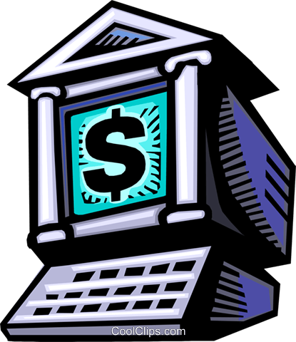 Online Banking Symbol Royalty Free Vector Clip Art - Online Banking Symbol Royalty Free Vector Clip Art (415x480)