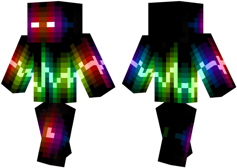 Drawn Minecraft Rainbow Creeper - Pixel Gun 3d Cool Skins (804x576)