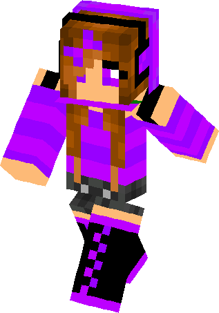 Purple Girl Skin Clipart Minecraft Girl Skins - Minecraft Skins Purple Girl (317x453)