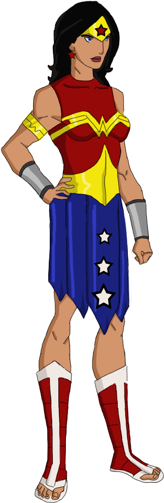 Justice League Wonder Woman V - Cartoon (344x1052)