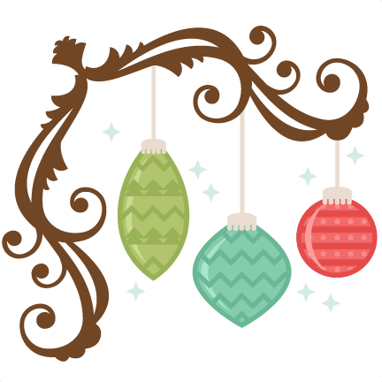 Ornaments With Flourish Svg Scrapbook Title Christmas - Cute Christmas Ornaments Png (432x432)