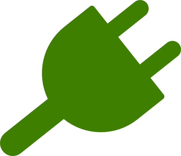 Electrical Clipart Transparent - Electric Plug Green Icon (600x516)