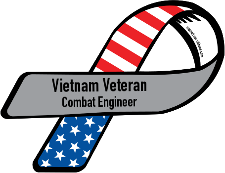 Vietnam Veteran / Combat Engineer - Blue Ribbon For Prostate Cancer (455x350)