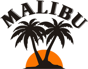 Heat Transfer Malibu Coconut Tree Motif With Pu Vinyl - Malibu Rum Logo (415x415)