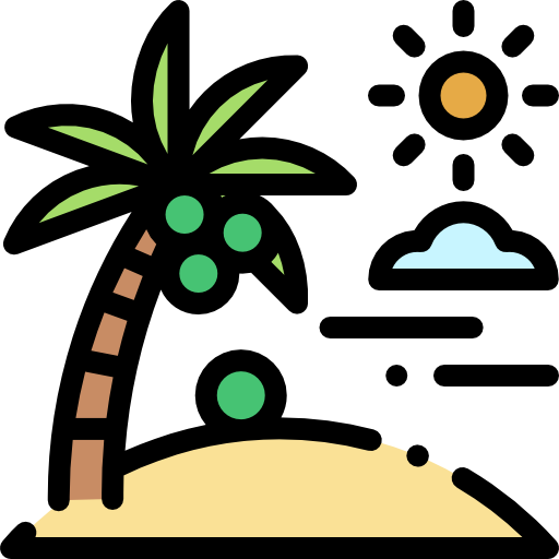 Coconut Tree Free Icon - Beach (512x512)