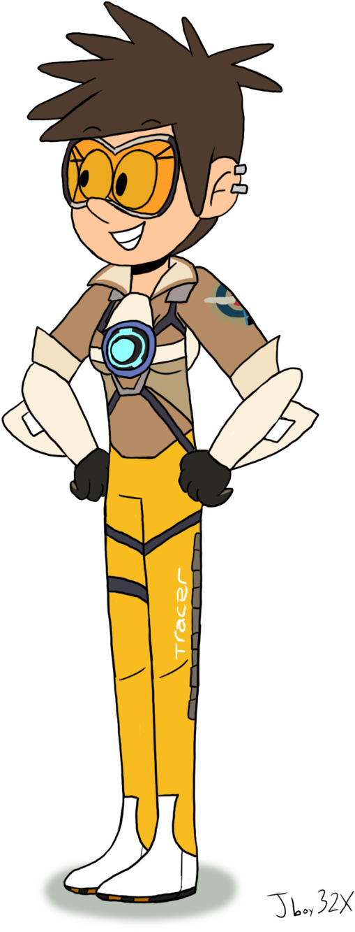 Tracer Loud House Style By Jboy32x - Cartoon (584x1368)