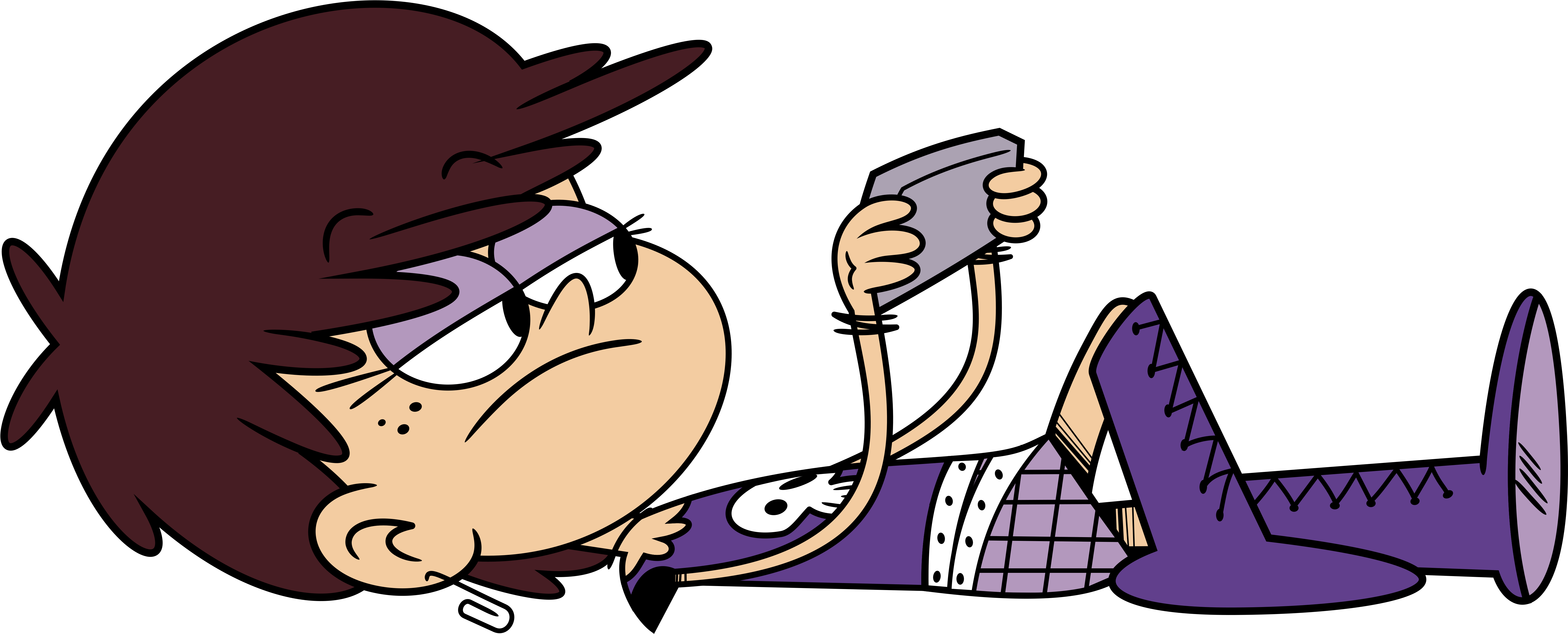 Luna On Her Phone By Toaackar - Luna Loud (6600x3000)