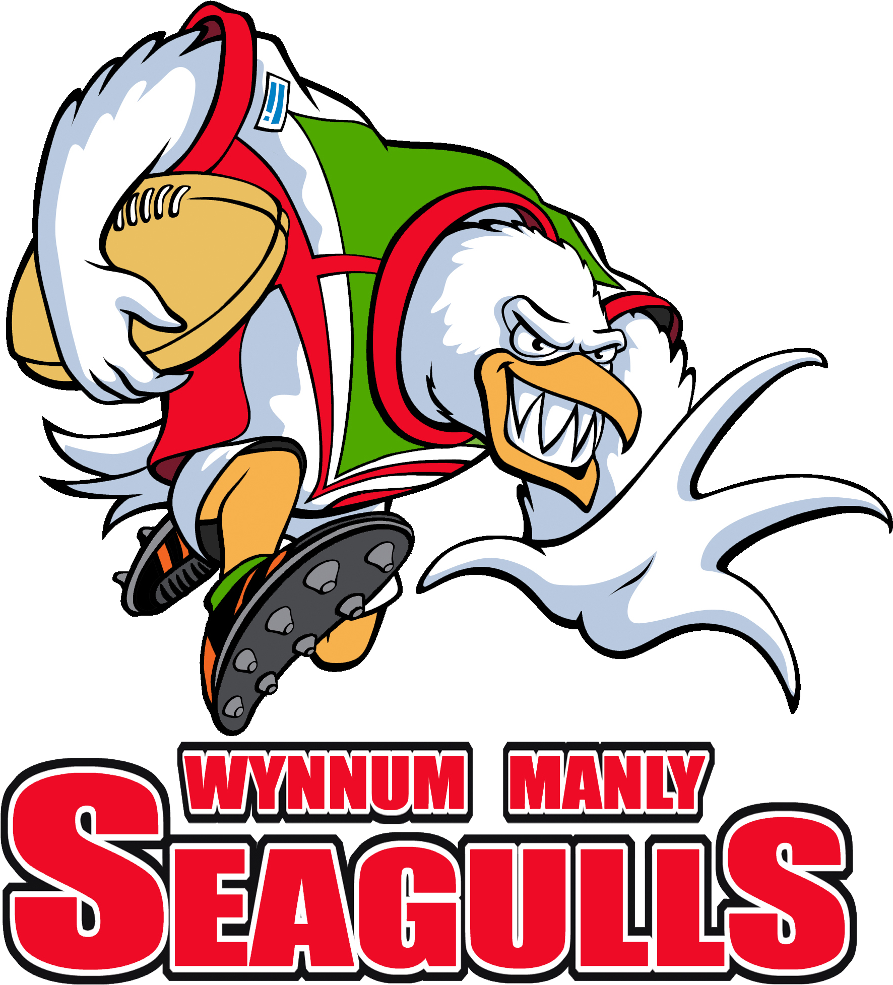 Mad Seagull Logo No Bkg - Wynnum Manly Seagulls Logo (1872x2020)