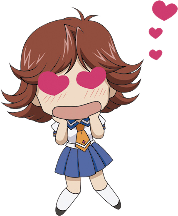 Happy Anime Girl Png (355x430)