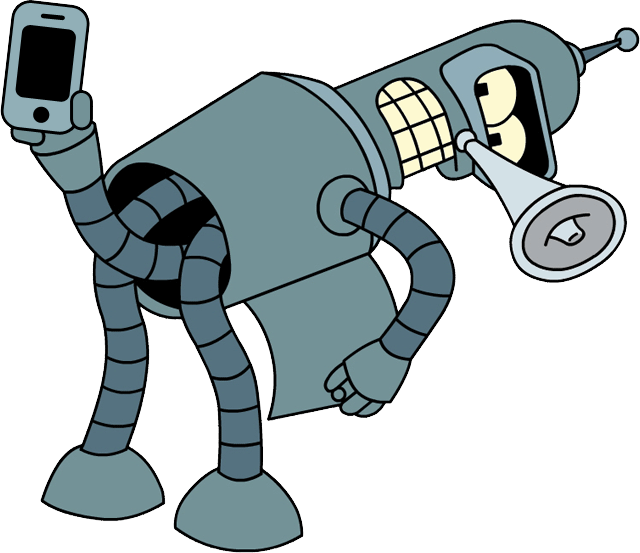 Futurama Bender Png - Bender Png (640x553)