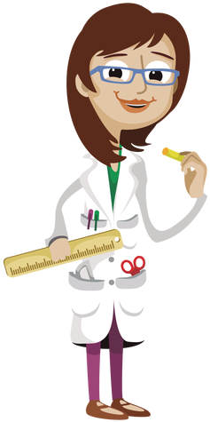 Funny Woman Teacher Cartoon Png - Professora De Jaleco Desenho (512x512)