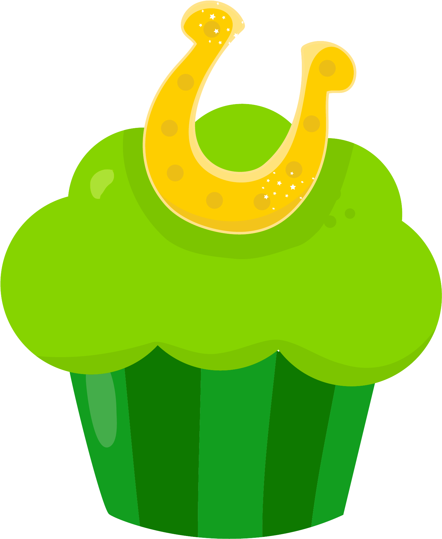 Lucky Horseshoe Cupcake - Horseshoe (1786x1786)