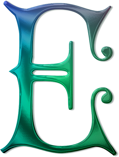 Letter, Fonts, Decorated Letters, Types Of Font Styles, - Royal Monogram E Shower Curtain (500x630)