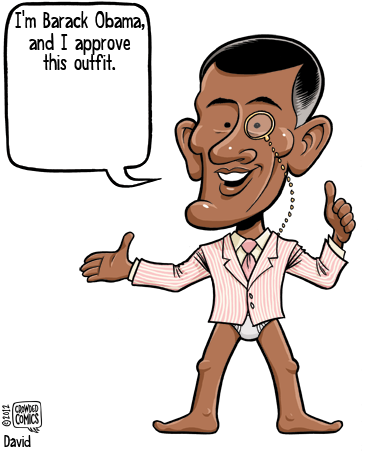 Commander In Briefs - Cartoon (388x467)