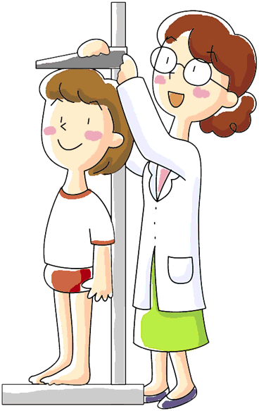 Weight Loss Cartoons And Comics - Measuring Height Clipart (368x583)