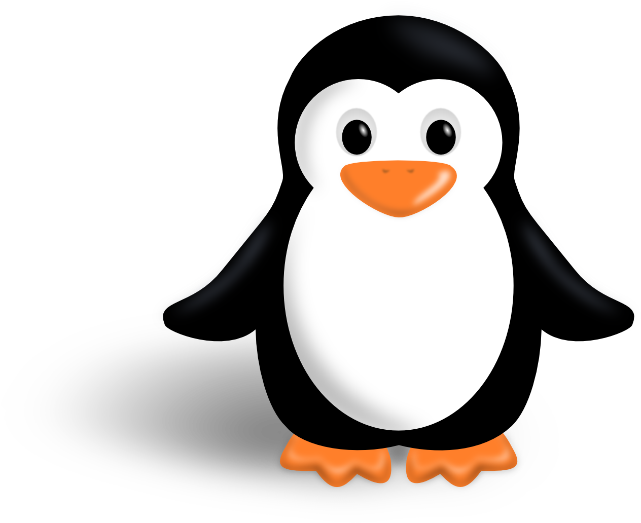 New Happy Penguin Clip Art Large Size - Penguin Clip Art (1331x1046)