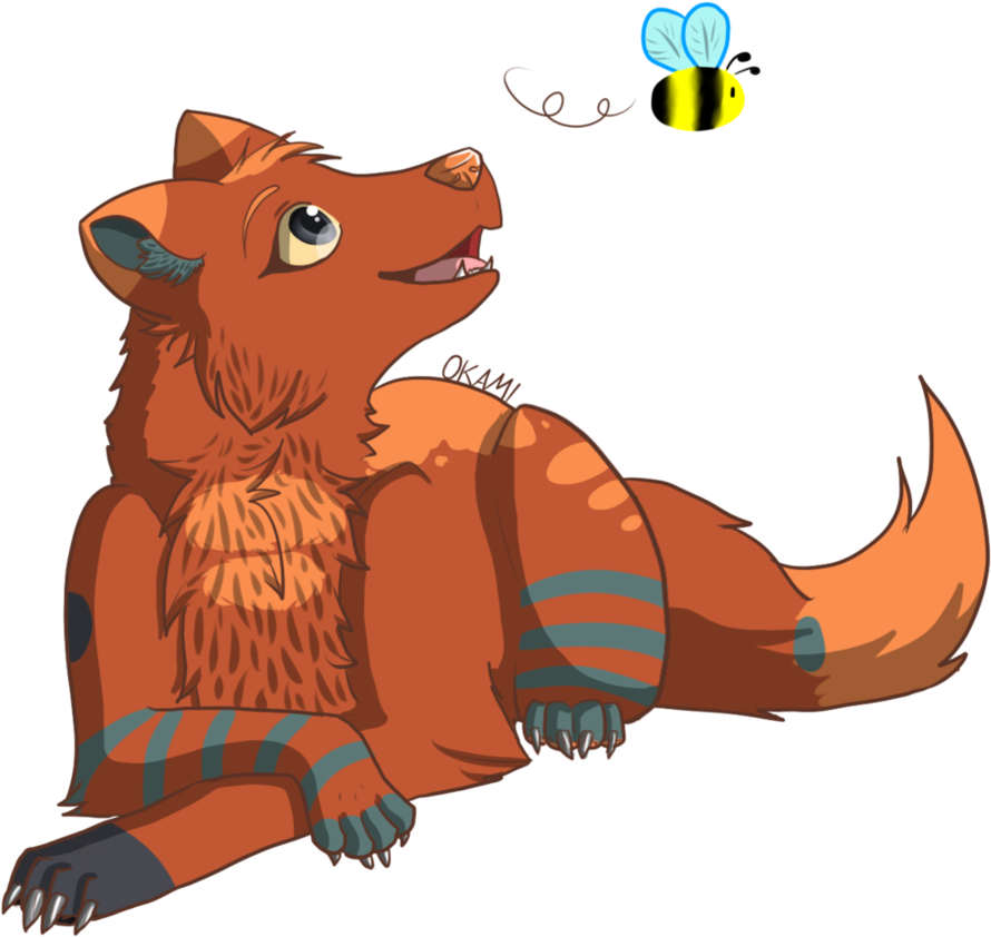 Art Trade Doggy Bee By Oo Howling Wolf Oo - Cartoon (926x862)