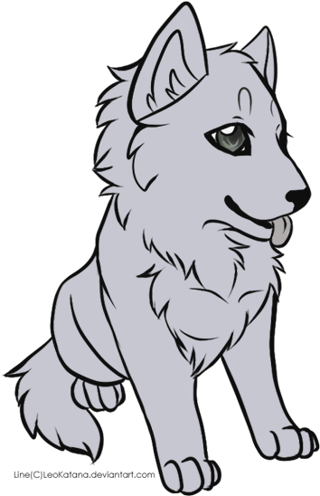 Baby Wolf Drawing Cartoons (600x600)