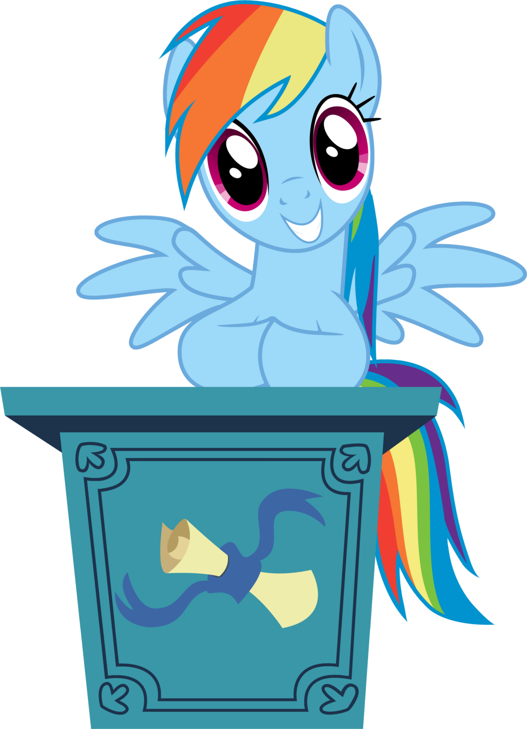 Rainbow Dash By Tomfraggle Podium - Rainbow Dash By Tomfraggle Podium (1024x1417)