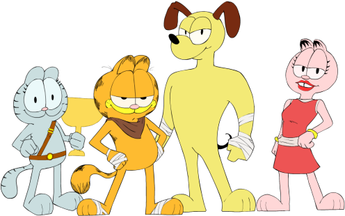 Sonic Cartoons Comics Garfield Sega Arlene Odie Nermal - Arlene Nermal Odie Garfield (500x335)