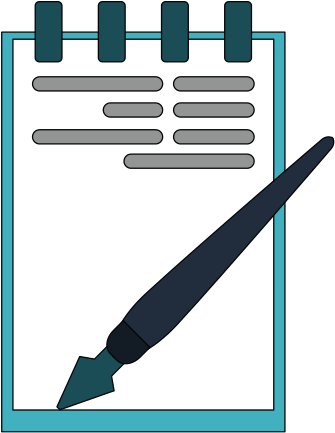 Notepad With Fountain Pen Icon Image - Notebook (550x550)