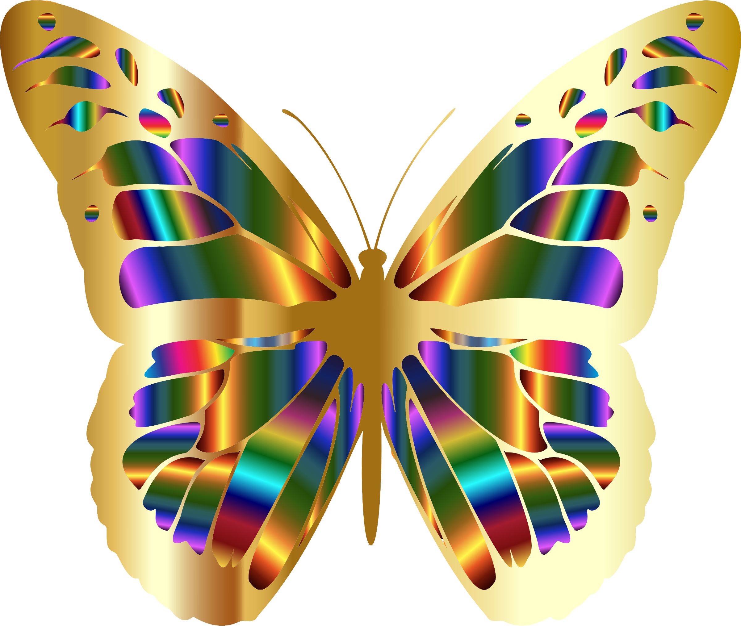 Monarch Butterfly 11 - Clip Art (2400x2028)