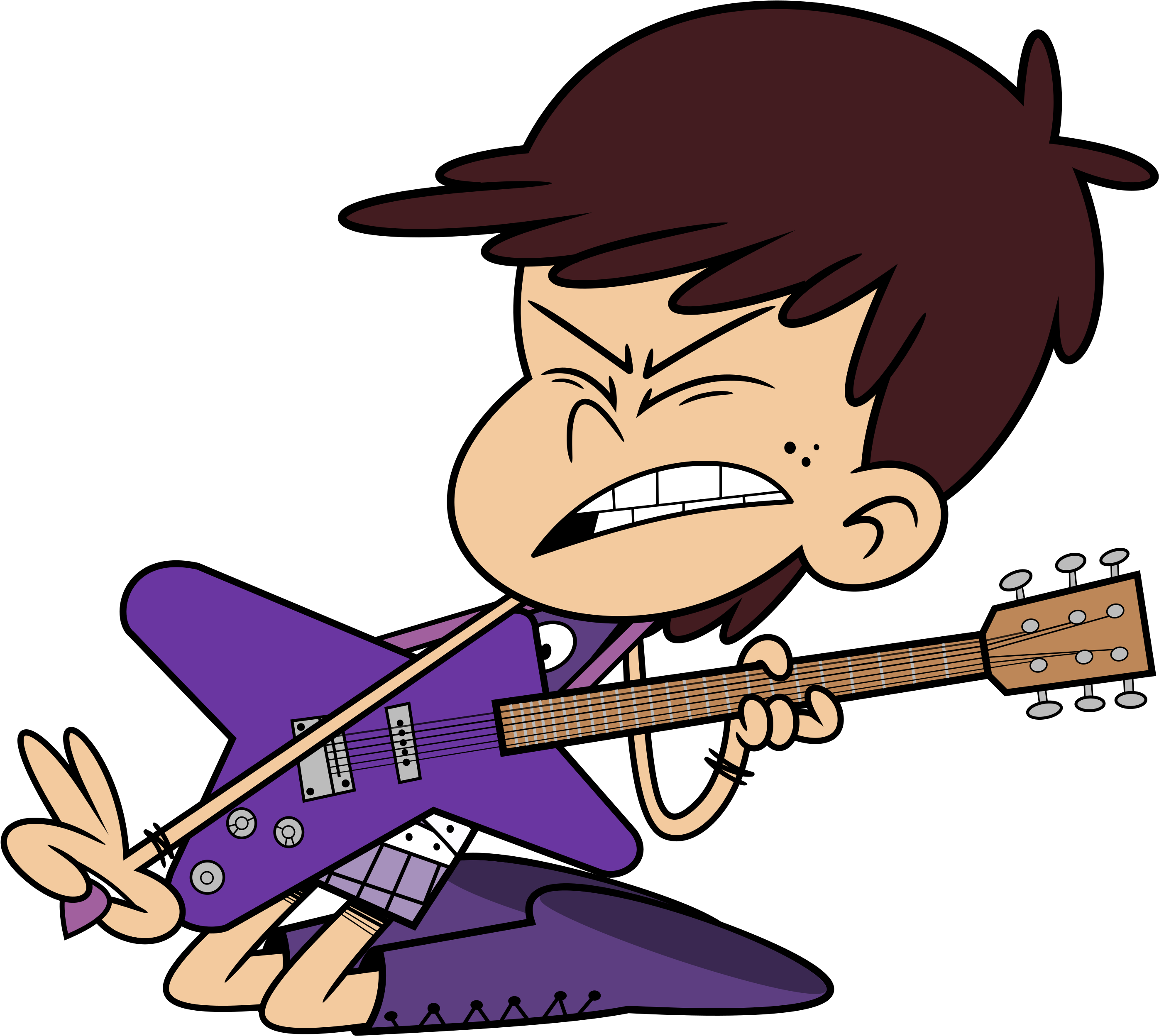 Luna Shreds To Censor Swear Words By Toaackar - Loud House Luna Guitar (3000x3000)
