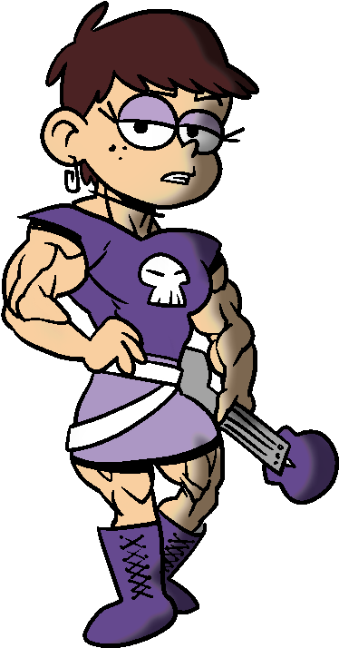 Luna Muscle By Ldejrufffan - Loud House Muscle Growth (392x733)