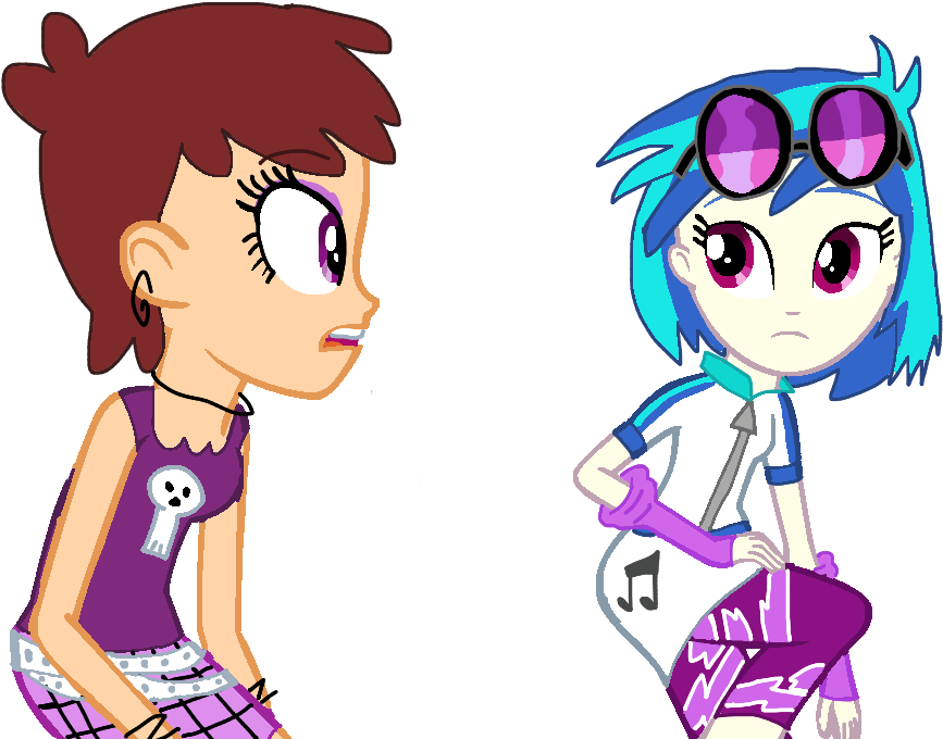 Eqg Dj Pon-3 Meets Luna Loud By Gouhlsrule - Mlp Eqg Loud House (938x720)