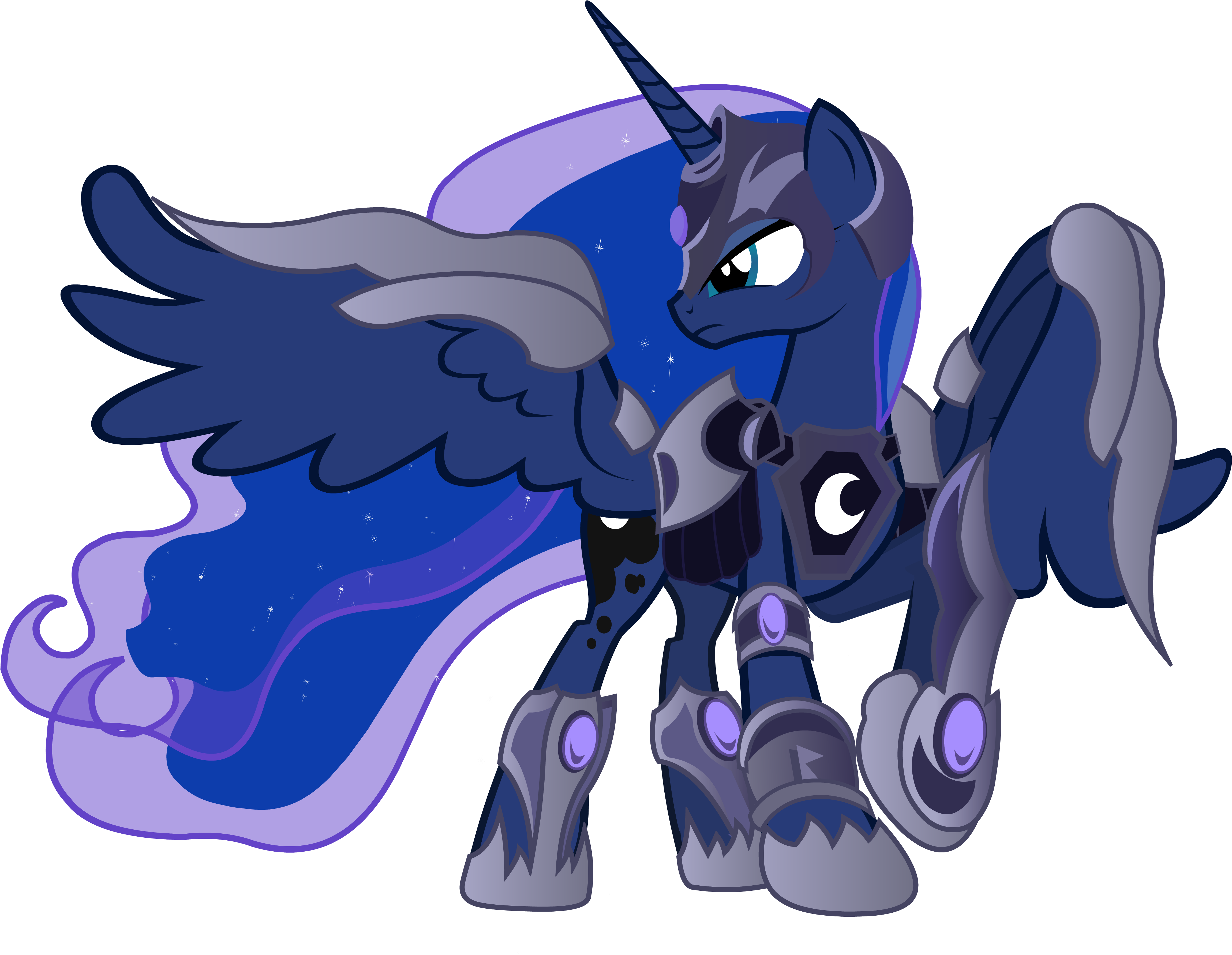 Denim&ampvenom - My Little Pony Princess Luna Guerrera (5864x4094)
