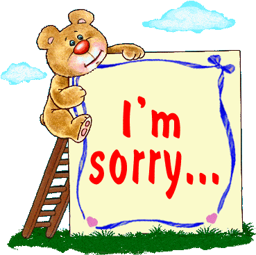 Teddy Bear Starying Up Text I Am Sorry Picture - Romantic Sorry To Lover (376x400)