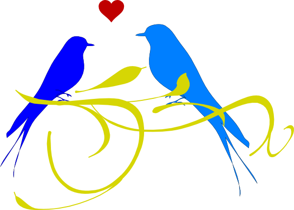 Love Birds Svg Clip Arts 600 X 429 Px - Clip Art Love Birds (600x429)