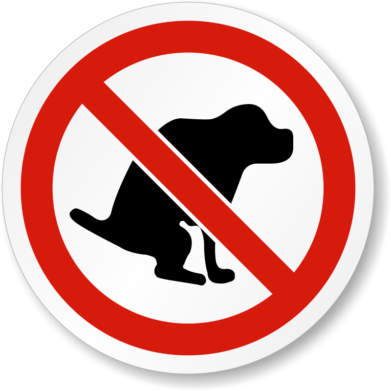 No Dog Poop Iso Prohibition Safety Symbol Label - No Dog Poop Signs (800x800)