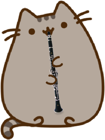 Pusheen Sticker Cat Facebook Clip Art - Pusheen Playing Guitar (500x500)