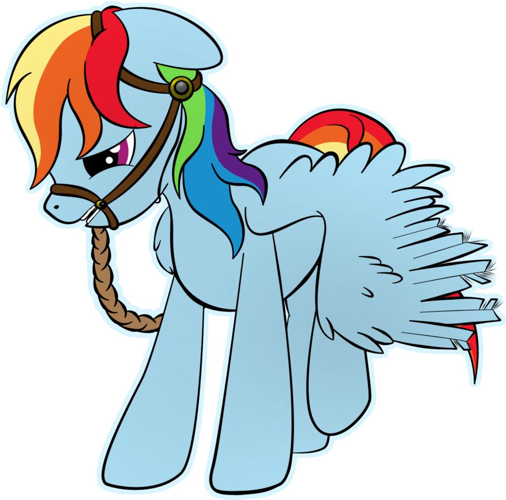 Zomgitsalaura, Bit, Bridle, Clipped Wings, Dashed Rainbow, - Cartoon (1060x1024)