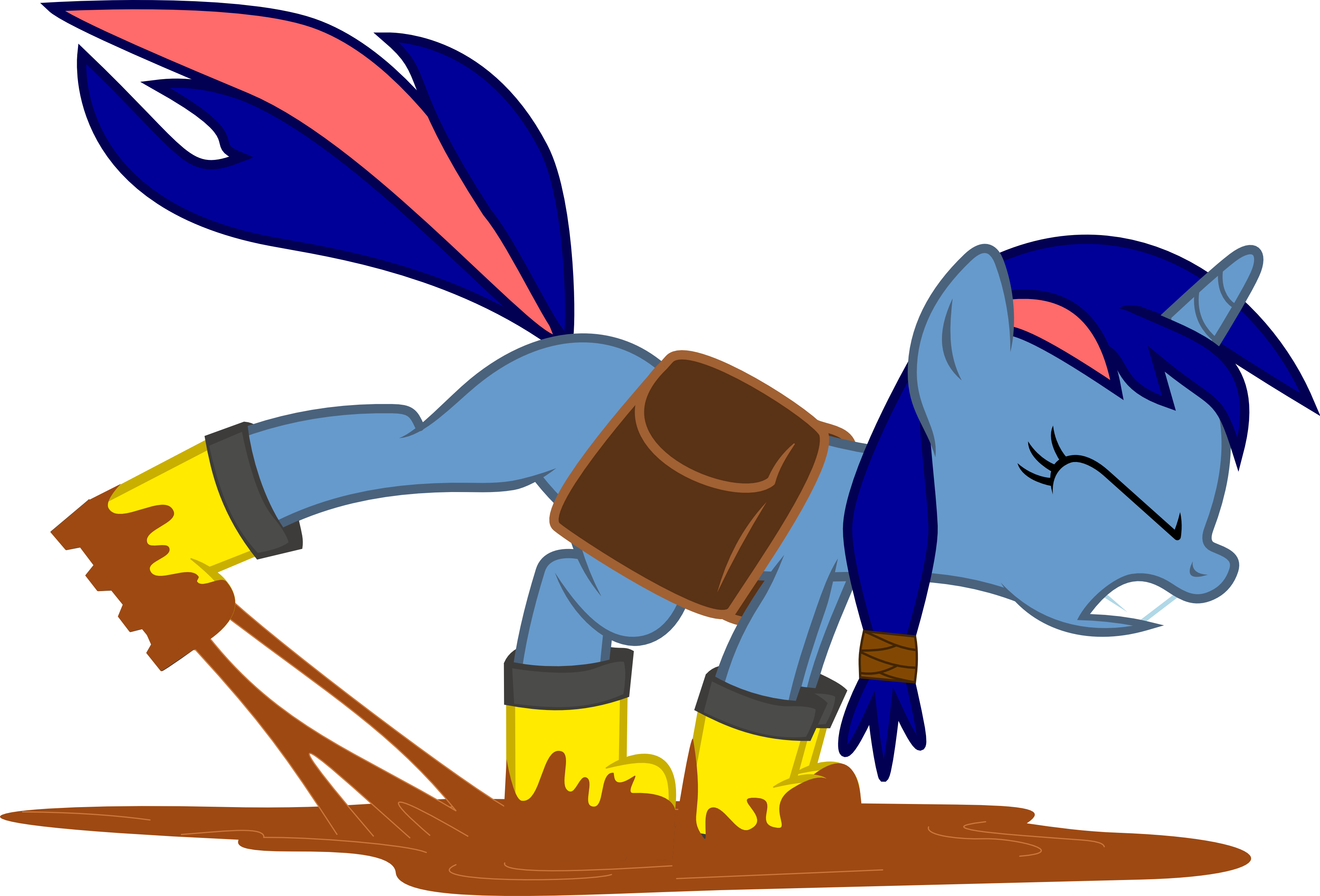 Muddy Boots Stock Photo - Rainbow Dash Gets Stuck In Sap (3384x2298)