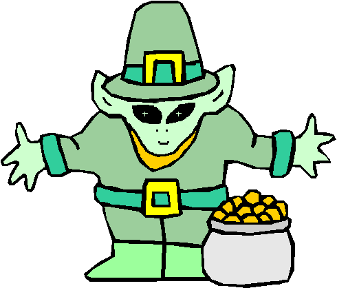 Crazy Alien Leprechaun Clipart Miscellaneous Page 1 - Weird Clipart (490x418)
