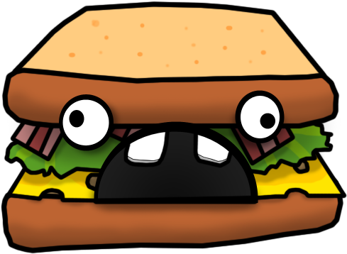 Scared Sandwich By Zimonitrome - Cartoon (648x484)