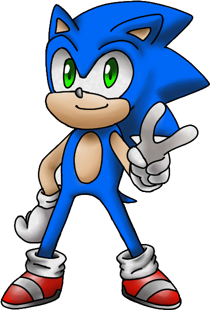 Classic Sonic By Kellycheeseburger10 - Cartoon (512x704)