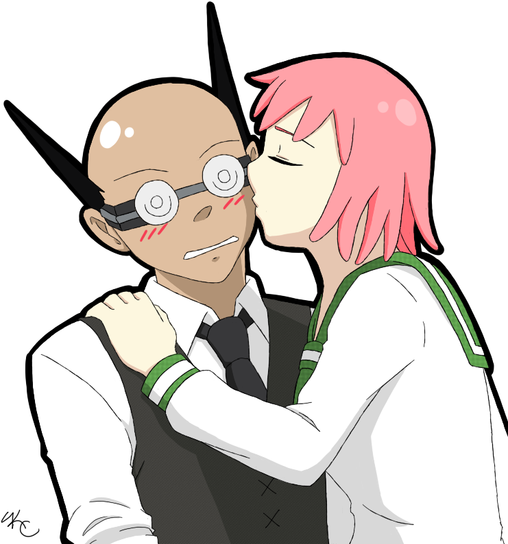 Ox X Kim By Poefish - Soul Eater Ox X Kim (746x800)